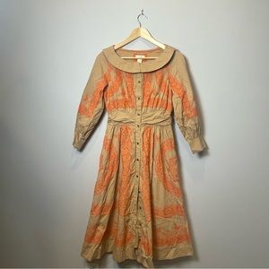 Maeve Anthropologie Embroidered Boat Neck Dress